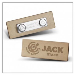 Wooden Name Badge