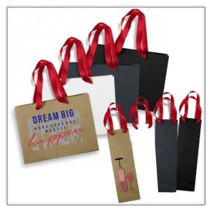 Ribbon Handle Paper Carry Bags